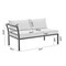 Manhattan Comfort Sunnyside Corner Patio Conversation Set with Table in Grey on White OD-CV026-WH - alternate 2